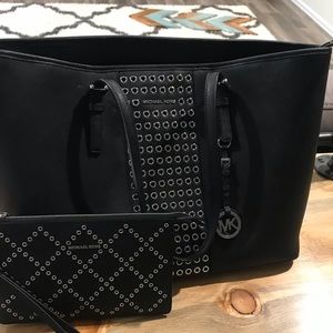 Michael Kors Studded tote and wristlet